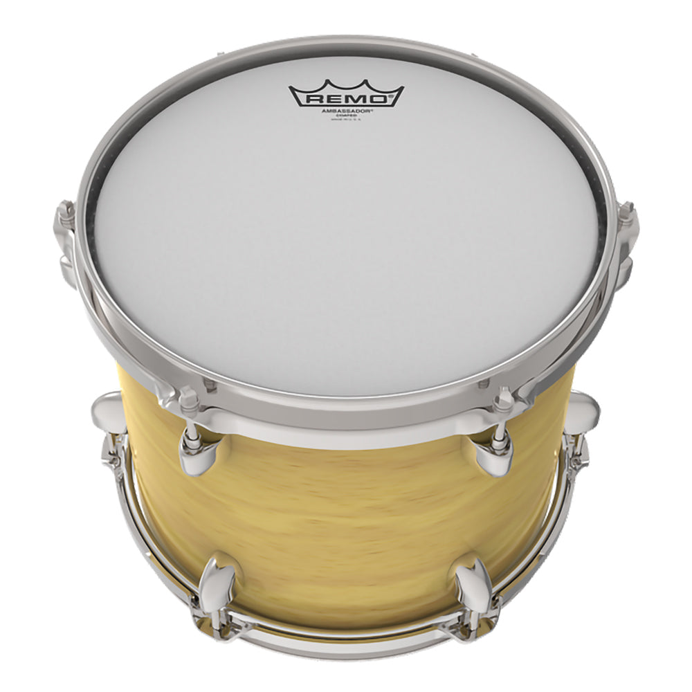 Remo Ambassador Coated Bass Drum Head with Warm Open Tones, Bright Attack and Controlled Sustain for Tom, Bass and Snare Batter Drums (Available in Different Sizes) | BR-11