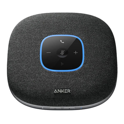 Anker PowerConf S3 Bluetooth Wireless / Wired Conference Speaker Microphone with 6 Built-In Omnidirectional Mics, 6700mAh Battery, and Automatic Voice Volume and App Control for Home and Office Online Video Calls