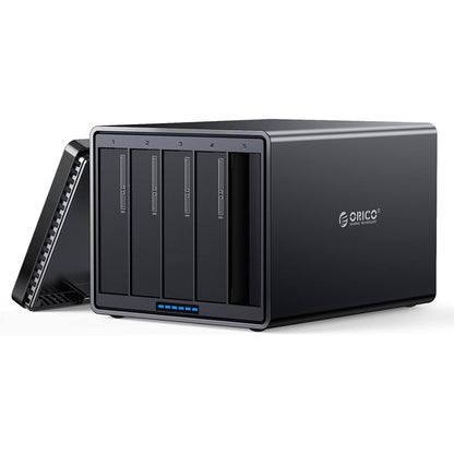 ORICO NS Series Multi-Bay RAID 2.5-3.5 SSD/HDD Enclosure SATA 3.0 to USB 3.1 Type C / USB 3.0 Type B Hard Drive Enclosure Docking Station Case with 16TB Storage Support Per Bay for PCs, Computer Desktops & Laptops (Windows, MacOS & Linux)