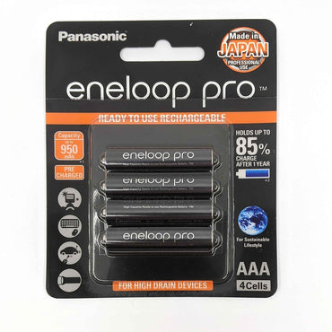 Panasonic Eneloop Pro BK-4HCCE-4BT Rechargeable Battery AAA Pack of 4 (Black) x2