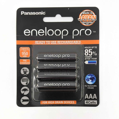 Panasonic Eneloop Pro BK-4HCCE-4BT Rechargeable Battery AAA Pack of 4 (Black) x2