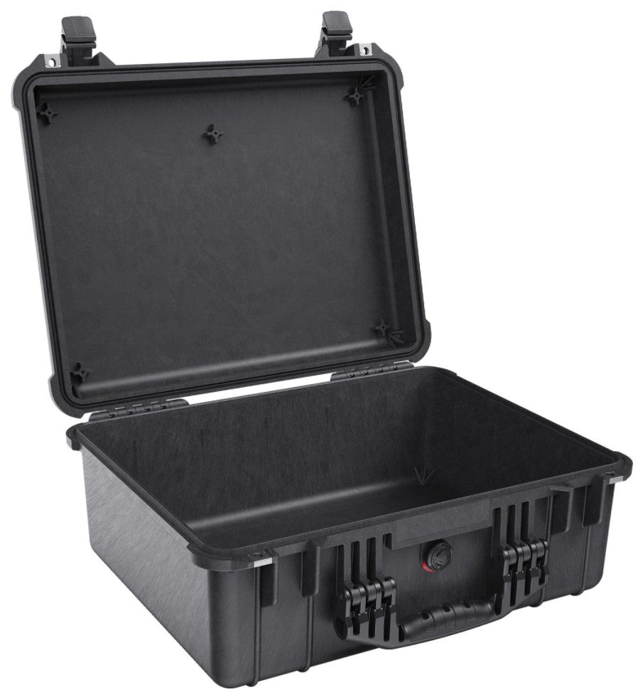 Pelican 1550 Protector Case Watertight Crushproof Dustproof Hard Casing with Automatic Purge Valve, IP67 Rating (No Foam) (Black)