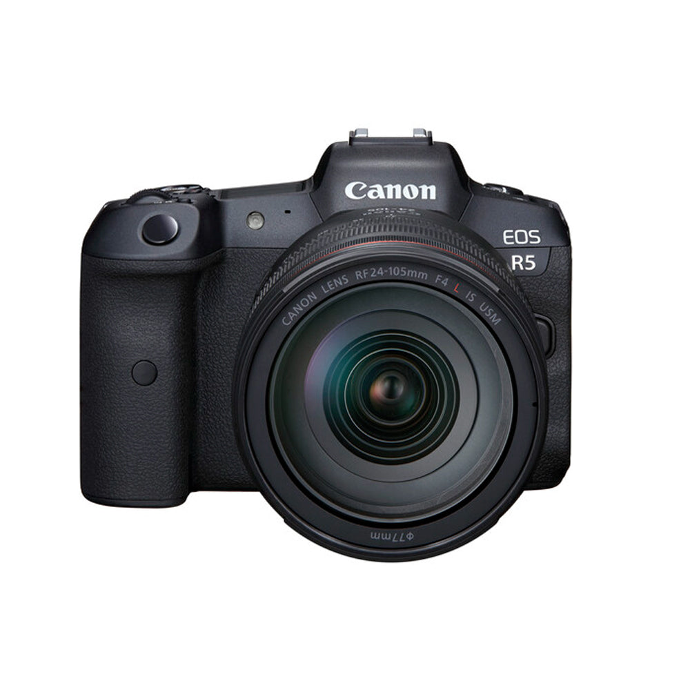 Canon EOS R5 Mirrorless Digital Camera with RF 24-105mm f/4L IS USM Lens, 45MP Full-frame CMOS Sensor DIGIC X Processor, 8K UHD Video, Wi-Fi & Bluetooth, Touch Screen LCD Display, Dual Memory Card Slots, In-Body & Optical Image Stabilizer
