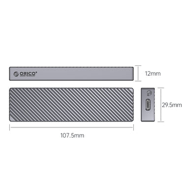 [CLEARANCE] ORICO M211C3 SATA to USB 3.2 Gen2 Dual Protocol M.2 SSD Enclosure with Built-in Aluminum Alloy Heatsink, 2-in-1 USB-C to C/A Data Cable, 6Gbps Fast Data Transmission Rate, 4TB Max. Supported Capacity for Windows, macOS, Linux, Android