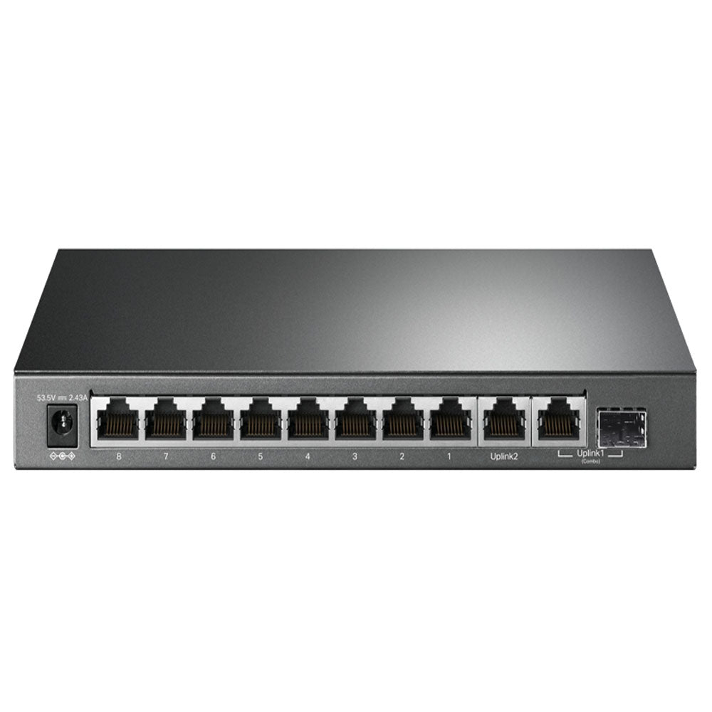 TP-Link 10 Port Gigabit Desktop Switch with 8 Port PoE+ 10/100/1000Mbps RJ45 Ethernet + SFP Slot Network Hub for IP Phone, Access Point, Router, IP CCTV Camera, NVR | TL-SG1210P, TL-SG1210PP