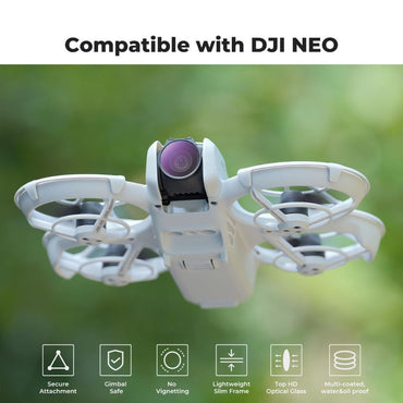 K&F Concept no-X Series Neutral Density ND8 16 32 64 Lens Filter with 28 Multi-Layer Coated Imported AGC Optical Glass and 3-6 Light Reduction Stop for DJI NEO Drone Photo / Video