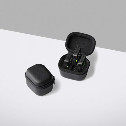 RODE WIRELESS PRO 2 Person 32GB Dual TX + RX Omnidirectiol Condenser Lavalier Microphone w/ 2 Channel 2.4Ghz Max 260m Range & 40Hrs Recording, 4200mAh Charging Case, Built-In Omni Mics & Included Lav Mics for Interviews, Vlog and Podcast