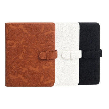 [CLEARANCE] Pikxi 128 Pockets Elegant Carved Lace Style Mini Film Photo Album with Slip On Latch Cover for Fujifilm Instax Mini Instant Camera - White