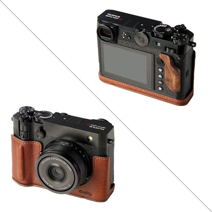 SmallRig Leather Camera Case Kit for GFX100RF FUJIFILM with Dual Grip Support, Shoulder Strap & Shutter Button Cap | 5267 | 5268