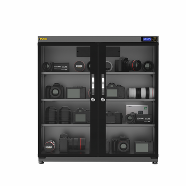 Hiniso 250L Electric Dry Cabinet Dehumidifier Digital Automatic Humidity Controller with Adjustable Shelves, LED LCD Display for Jewerly, Leather Bags, Electronics, DSLR and Mirrorless Camera, Lens, Photography Equipment Storage | AD-250S