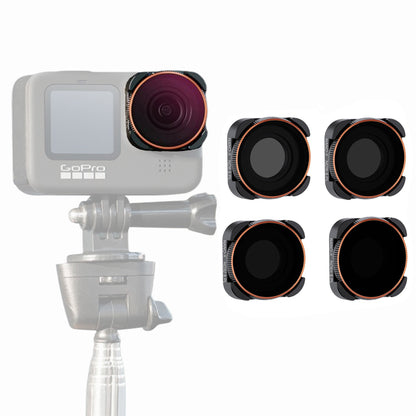 K&F Concept GoPro Hero 12 / 11 / 10 / 9 Neutral Density & Polarizer Lens Filter Set with ND8&PL + ND16&PL + ND32&PL + ND64&PL for Action Camera - Made with Multi-Coated Optical Glass & Ultra-thin Aluminum Frame