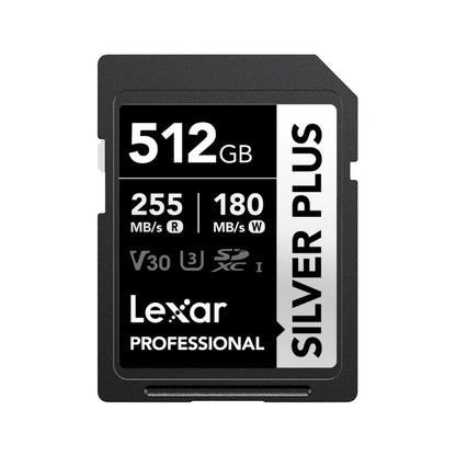 Lexar Professional SILVER PLUS SDXC V30 U3 UHS-I Memory Card | 64GB / 128GB / 256GB / 512GB / 1TB