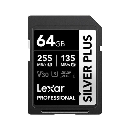 Lexar Professional SILVER PLUS SDXC V30 U3 UHS-I Memory Card | 64GB / 128GB / 256GB / 512GB / 1TB