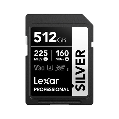 Lexar Professional SILVER SDXC V30 U3 UHS-I Memory Card | 64GB / 128GB / 256GB / 512GB / 1TB