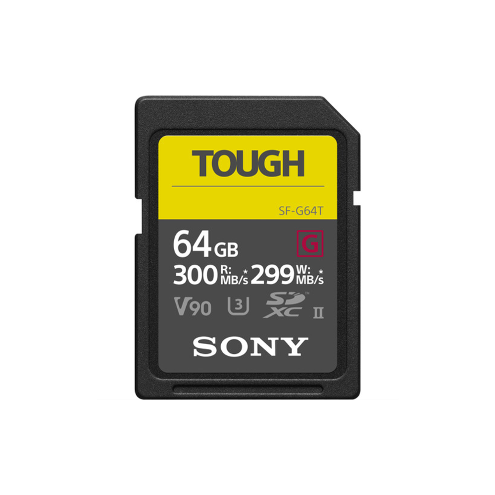 Sony SF-G Series TOUGH SDXC Memory Card (64GB / 128GB) UHS-II V90 Class 10 U3