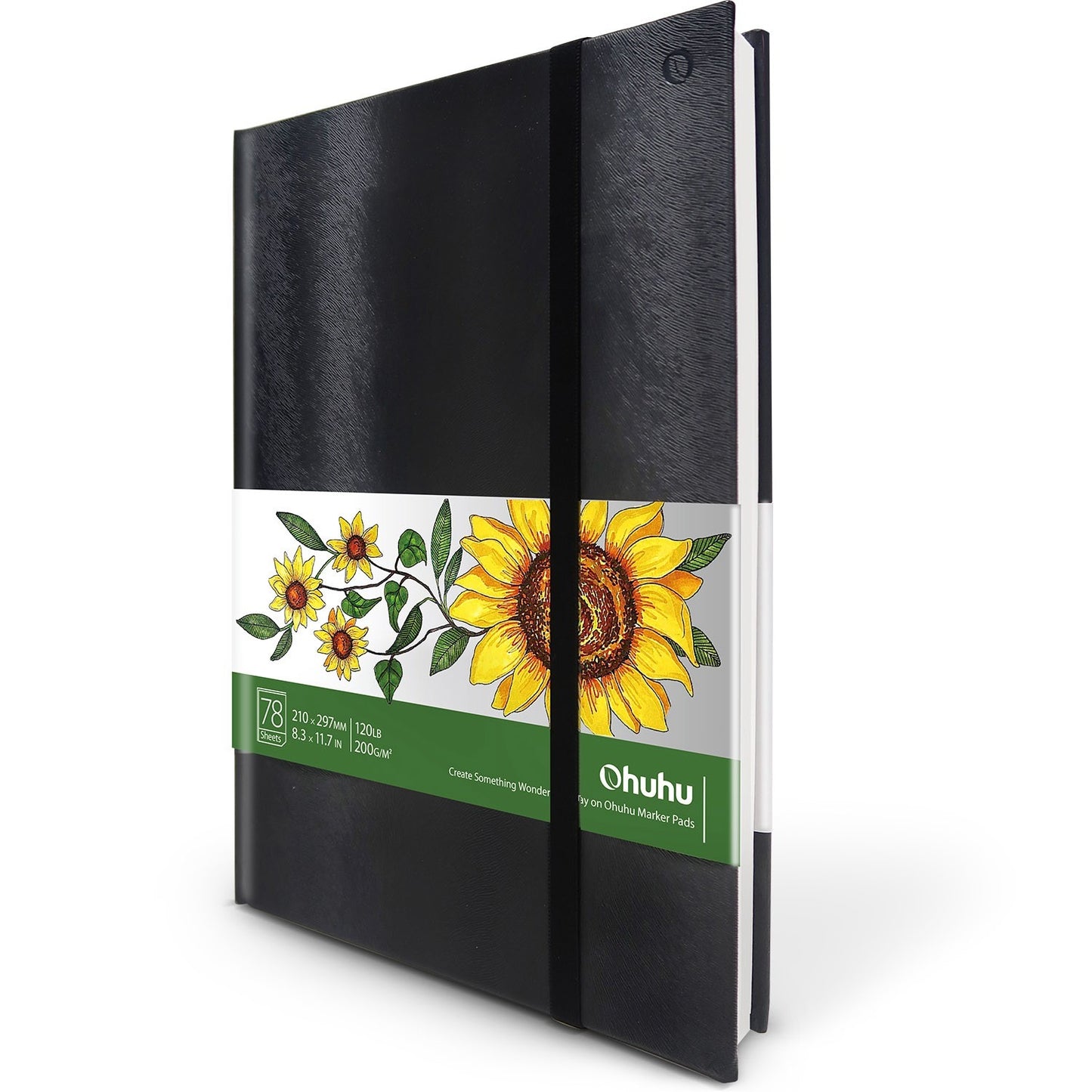 Ohuhu 78 Sheets Marker Pad Sketchbook with 200GSM Heavyweight Paper Anti Bleed Smudge and Feathering for Arts Water / Alcohol Based Coloring and Clean Artworks