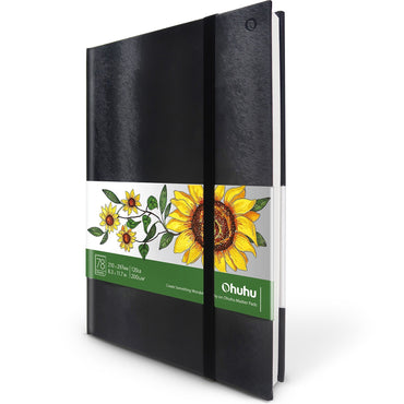 Ohuhu 78 Sheets Marker Pad Sketchbook with 200GSM Heavyweight Paper Anti Bleed Smudge and Feathering for Arts Water / Alcohol Based Coloring and Clean Artworks