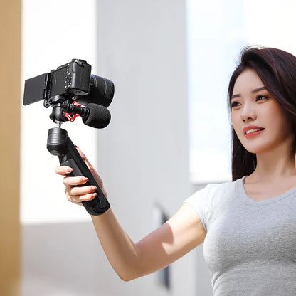 Ulanzi TT38 Camera Grip + Push Tripod with 360 / 180 Degree Ball Head, 3kg Max Load Capacity, 1/4" Thread Mount, Cold Shoe and Hidden Hook for Vlog, Vlogging, Videography