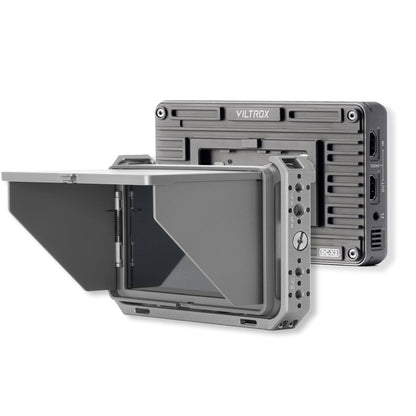 Viltrox DC-X3 / X2 KIT 6" On-Camera IPS Touchscreen Video Camera Monitor with Rig Cage, 4K 60Hz, 1920 x 1080p, HDMI / 3G-SDI Input and Output, 3D LUTs, USB Type-C Power, Built-in Mage Tools and L-Series Battery for Content Creation
