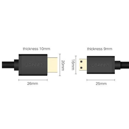 [CLEARANCE] UGREEN 1.5-Meter HDMI 2.0 to Mini-HDMI 4K 60Hz UHD Video Cable with 18Gbps Ethernet Data Transmission Speed, 3D Display Support, and Audio Channel Return for Home Theater Systems, TV, Projectors, and Consoles | 11167