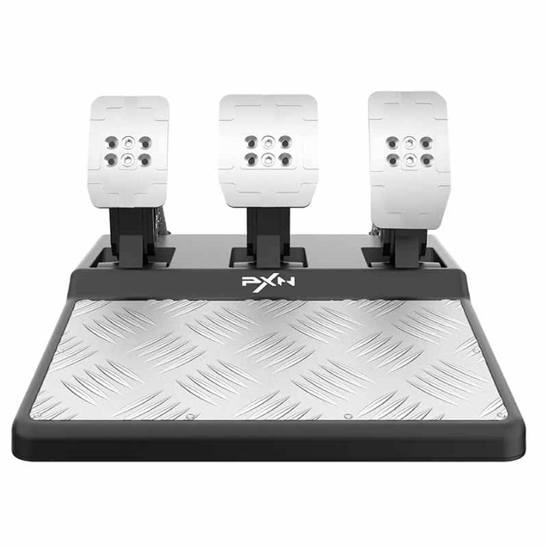 PXN A3 Hall Effect Racing Pedal Set for PC, PS4, PS5, Xbox Gaming Console with Adjustable Spring Force, Magnetic Technology, Anti-Slip Aluminum Mat | Video Game Driving Controller