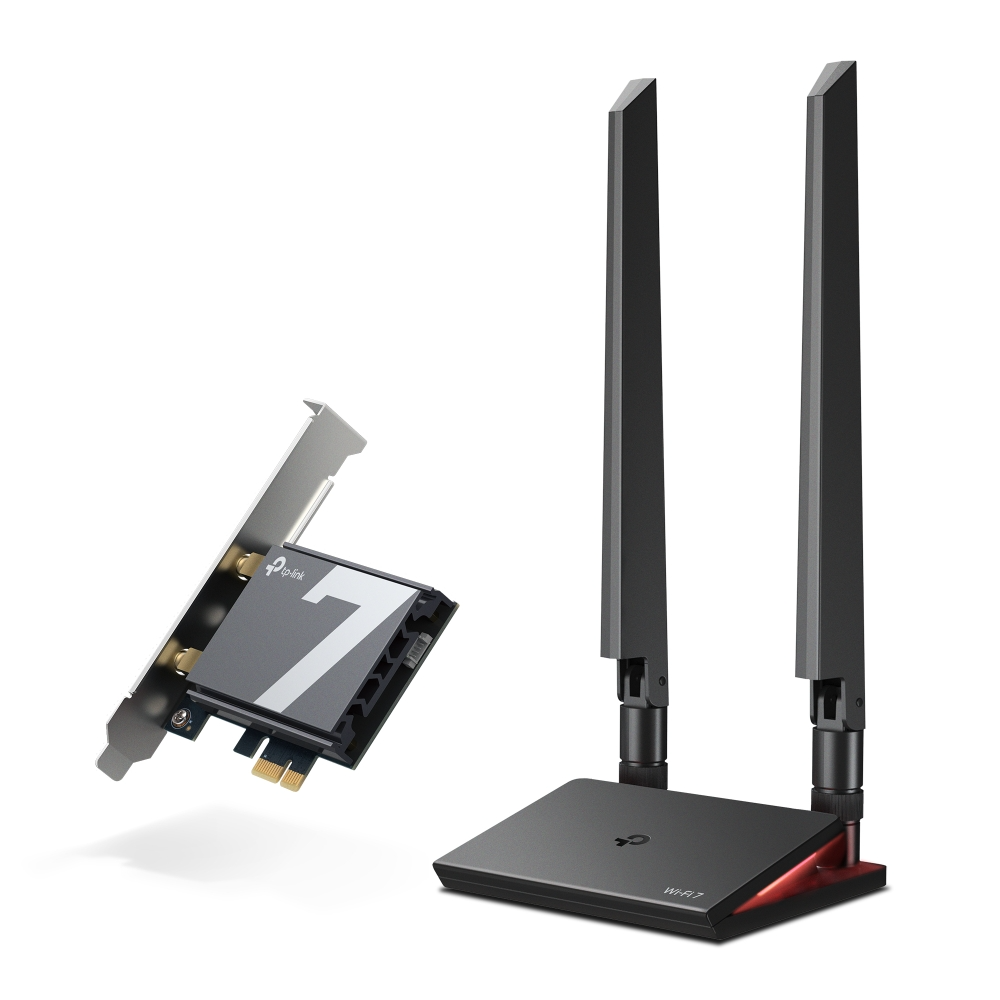 TP-Link Archer TBE400E / TBE550E / TBE552E WIFI 7 Bluetooth 5.4 Wireless PCIe Adapter with Tri Band 6GHz, 5Ghz, 2.4GHz Speeds, WPA3 Security Protocol, OFDMA, MU-MIMO Support and Low Profile Brackets for Internet and Networking