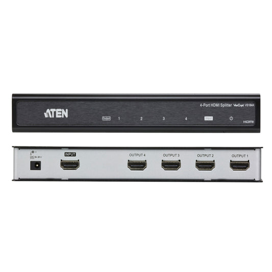 ATEN VS184A 4-Port 4K Video HDMI Splitter with 3D, Dolby True HD and DTS HD Master Audio Support, 10.2Gbps Max Data Rate, Max 15m Long Distance Transmission and HDCP Compatible