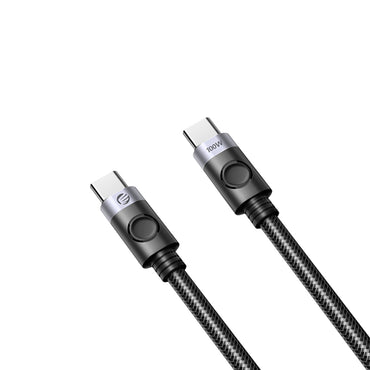 [CLEARANCE] ORICO-C2CZ 1m USB C-to-C PD 100W Fast Charging Aluminum Alloy + TPE + Woven Cable with 480 Mbps Transmission Speed for Smartphones Cameras Printers Hard Drives | Black