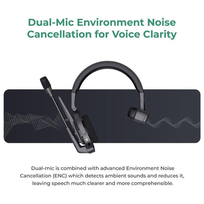 Accsoon CoMo HOST / REMOTE Wireless Intercom Over Ear Headset with Flip-to-Mute Interchangeable Microphone w/ 1300ft Max Operatiol Range, 2320mAh 10Hrs Battery Life, Multi Remote / Slave Links for Audio and Studio Production Equipment