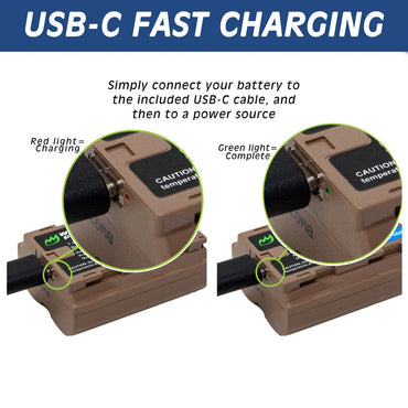 [CLEARANCE] Wasabi Power FUJIFILM NP-W235 NPW235 Battery with USB Type C Fast Direct Charging for Fujifilm GFX 50S II, GFX 100S, GFX 100 II, X-H2S, X-S20, X-T4, X-T5 Digital Camera