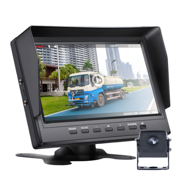 EKLEVA 10" IPS 4CH Multi-Channel Truck DVR Monitor with 4 Waterproof 720P HD Cameras and 360° View