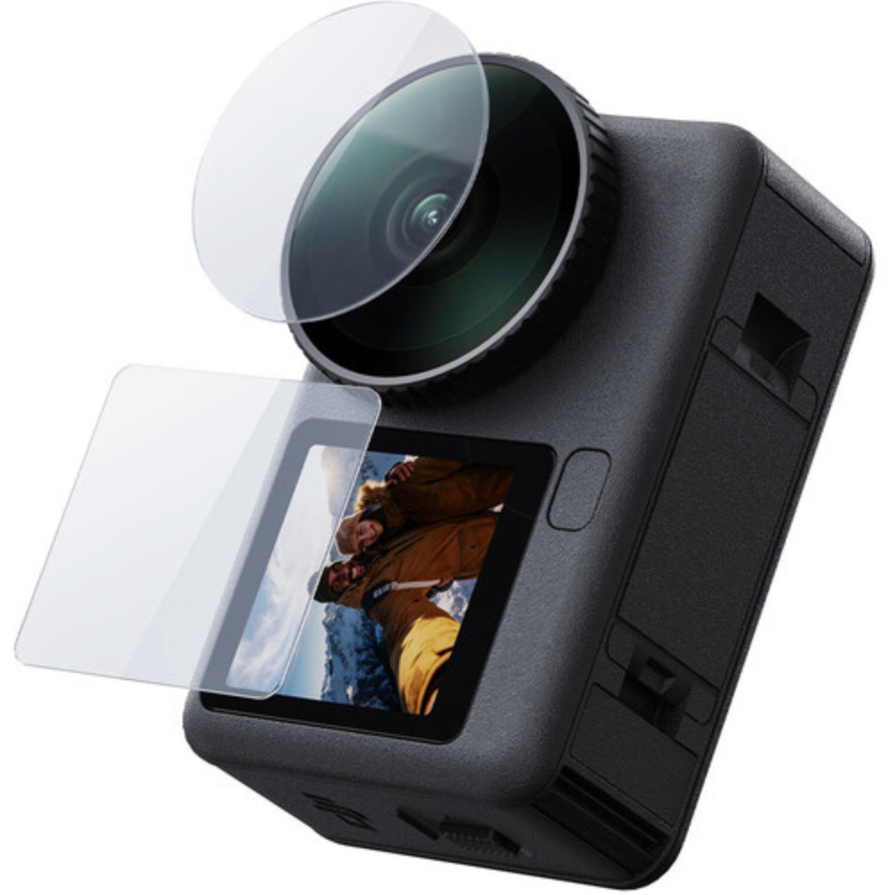 TELESIN DJI Osmo Action 6 Clear 1-Pack / 2-Pack Tempered Glass Screen and Lens Protector Set Kit for Action Camera