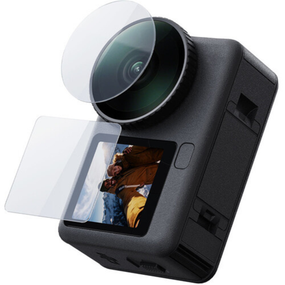 TELESIN DJI Osmo Action 6 Clear 1-Pack / 2-Pack Tempered Glass Screen and Lens Protector Set Kit for Action Camera