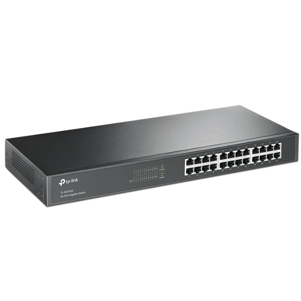 TP-Link 24 Port Gigabit Desktop / Rackmount Easy SMART Network Switch Fast Ethernet RJ45 Hub 10/100/1000Mbps Fanless Rack-Mountable Design with Auto-Negotiation Auto-MDI/MDIX Web Based UI User Interface | TL-SG1024DE, TL-SG1024D, TL-SG1024