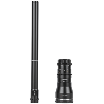 AstrHori 18mm F/8 MF APS-C 2X Macro Probe Lens for Sony E / M43 Micro Four Thirds Mount Mirrorless Cameras Manual Focus with Slender Lens Body, Sapphire Lenses, Built-in LED Fill Light for Photography