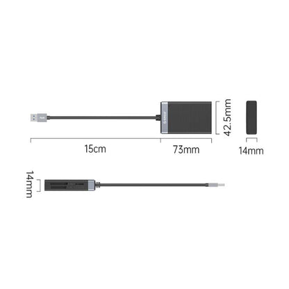 [CLEARANCE] ORICO CL4T-A3 4-in-1 USB 3.0 Aluminum Alloy + ABS Card Reader 5Gbps Transmission Speed with High Efficiency 2T Data Large Capacity TF (Micro SD), CF, SD, and MS for Windows, Mac OS, and Linux - Black