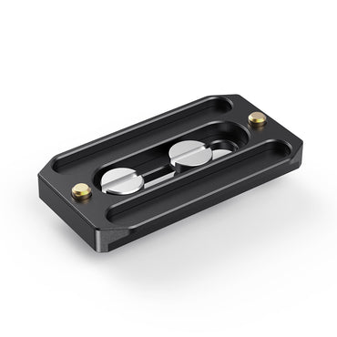 SmallRig Compact QR Quick Release Arca-Type Plate with 1/4"-20 & 3/8"-16 Camera Screws, Nonslip & Anti-Twist Rubber Pads with Aluminum Construction for DSLR and Mirrorless Cameras 2146B