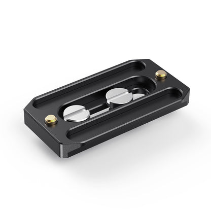 SmallRig Compact QR Quick Release Arca-Type Plate with 1/4"-20 & 3/8"-16 Camera Screws, Nonslip & Anti-Twist Rubber Pads with Aluminum Construction for DSLR and Mirrorless Cameras 2146B