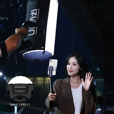 Ulanzi AL60 60W | 120W Bi-Color LED Inflatable Air Tube Light with 2700 - 6500K CCT, Max 6m Light Range, PD3.1 Fast Charging USB Type-C Port and 10 Light Effect Presets for Studio Lighting and Equipment