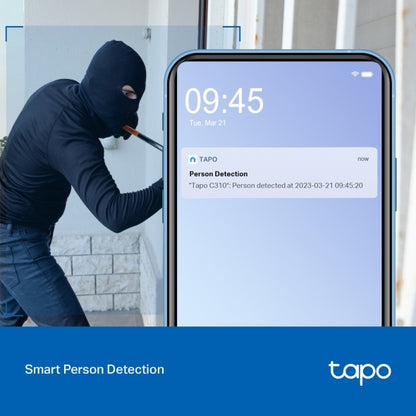 TP-Link Tapo C310 3MP Outdoor Security Wi-Fi IP Camera with Night Vision, Two-Way Audio, Motion Detection,  Precise Alarm System, Google Assistant & Amazon Alexa Voice Control Surveillance Camera WIFI CCTV TPLINK TP LINK