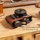 SmallRig Leather Camera Half Case for Panasonic LUMIX S9 with Vintage Style Design & Wooden Grip | 4703