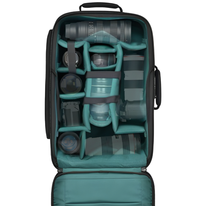 Eirmai 44L / 53L Falcon Rolling Backpack for Camera, 16" Laptop & Equipment, Travel Photography Storage