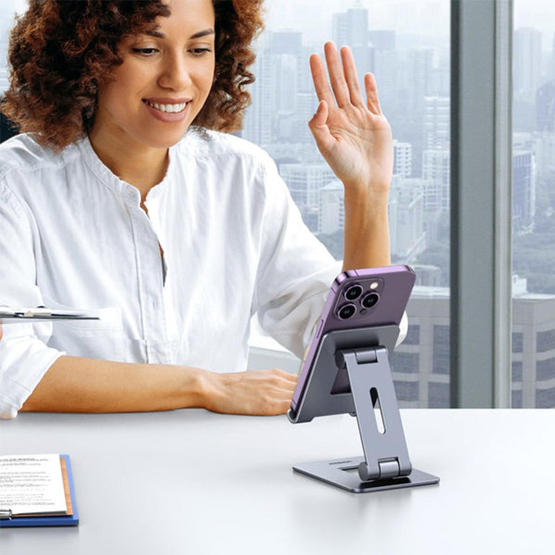 [CLEARANCE] UGREEN Desk Phone Holder Foldable Stand Type Mobile Phone Mount - Compatible with 4-9.7" Cellphone, Android & iOS Smartphone, Samsung Galaxy Plus Ultra, Tablet, iPhone Plus Pro Max, iPad Mini | Accessories