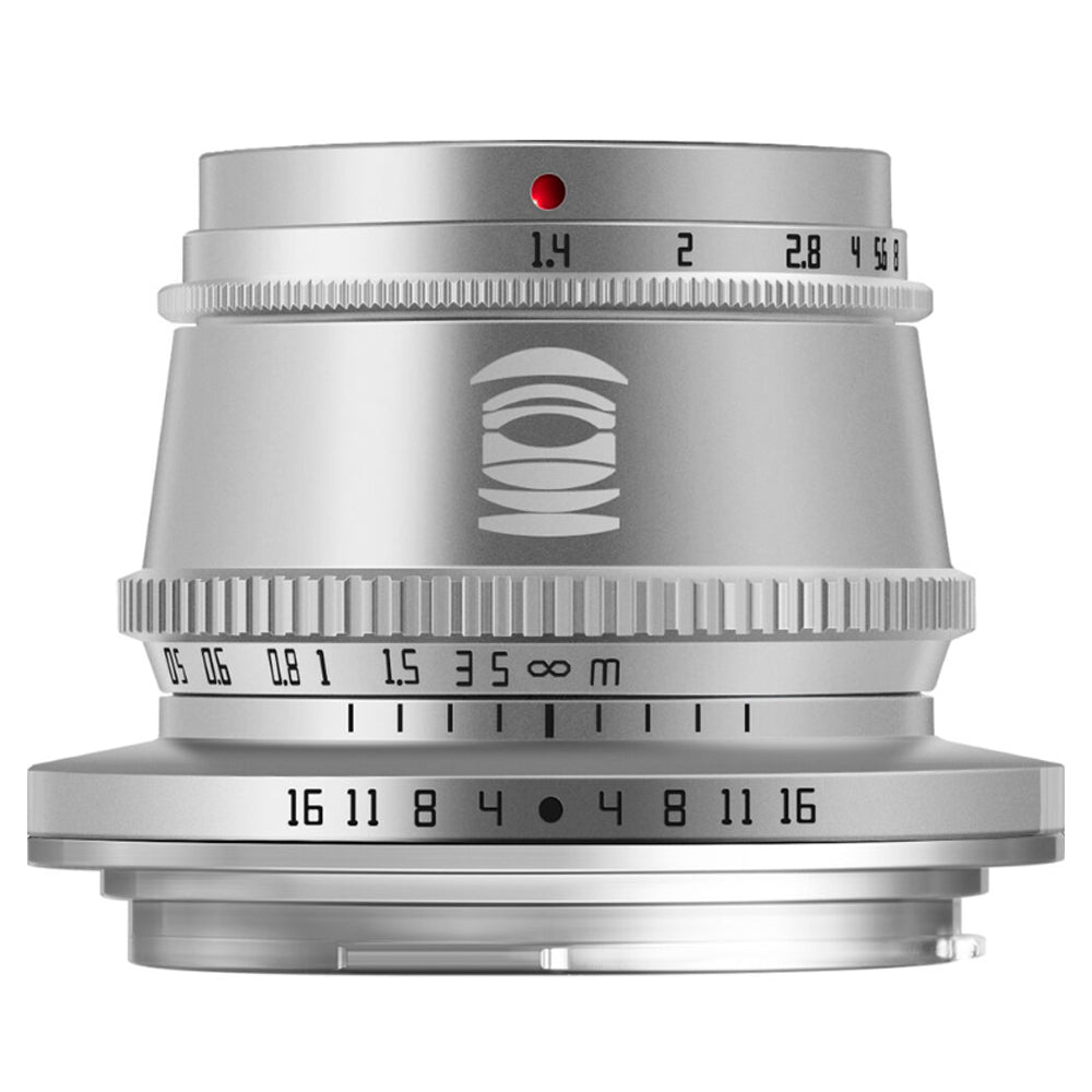 TTArtisan 35mm F/1.4 APS-C Format Canon RF Mount Prime Lens Large Aperture Sonr Optical Design Full Metal Body, MF Manual Focus, 11" Focus Distance, Clicked Aperture Ring for Smooth Bokeh & Low Light Photography | Black, Silver