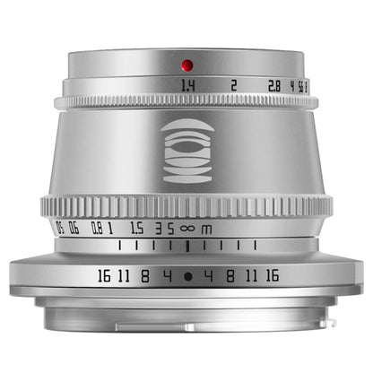 TTArtisan 35mm F/1.4 APS-C Format Canon RF Mount Prime Lens Large Aperture Sonr Optical Design Full Metal Body, MF Manual Focus, 11" Focus Distance, Clicked Aperture Ring for Smooth Bokeh & Low Light Photography | Black, Silver