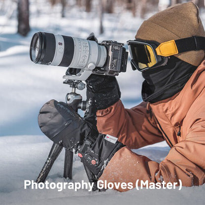 PGYTECH Master Photography Gloves for -35°C~0°C Shooting Temperature with Graphene Heating, 4000mAh USB-C Battery with Power Bank Function, Splash-proof and Breathable Fabric, Fold-Back Finger Cap, and Anti-Slip Grip Design