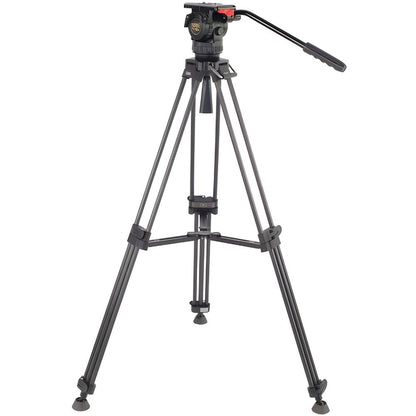 Teris TSN6AL PLUS | TSN6CF PLUS TS-N6 Fluid Head Tripod System w/ 2-Stage Aluminum/Carbon Fiber Legs
