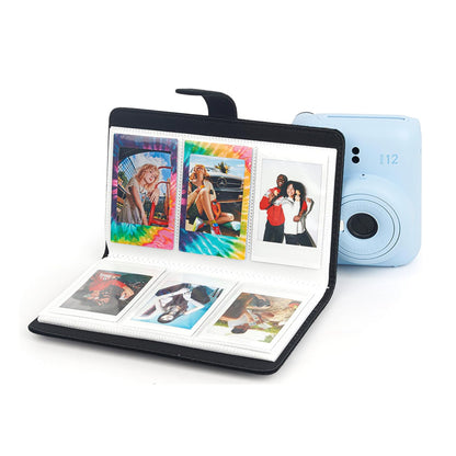Pikxi 96 Pockets Black Felt 3" Photo Album with Velcro Stickers for FUJIFILM Instax Mini Film Instant Camera | Color Star, Tulip