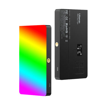 Ulanzi LT002 7" RGB LED Video Light 2500K-9000K Pocket Fill Light with 120 Degree Lighting Angle, 10W 4000mAh Battery Capacity, Scene Light Effects, 1.5m Type C Power Cable, Soft Light Hood, Honeycomb Cover & Magnetic Patch B01002
