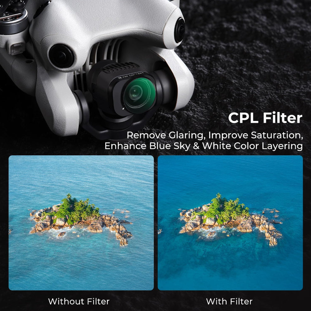 K&F Concept Nano-X Series 6pcs DJI Mini 4 Pro MRC CPL + ND Circular Polarizing + Neutral Density Drone Lens Filter Kit - CPL, ND4, ND8, ND16, ND32, ND64, ND128, ND1000, ND4/PL, ND16/PL, ND32/PL, ND64/PL
